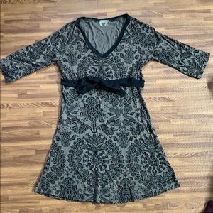 Athleta small black/taupe printed dress / tunic